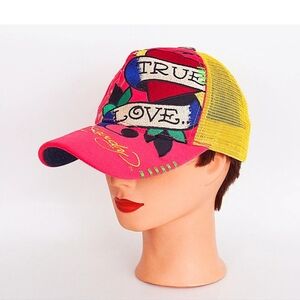 Don Ed Hardy Vintage Mesh Snap Back Adjustable Trucker Hat